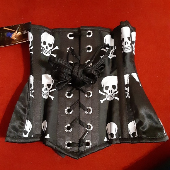 Day of the Dead Skull tight lacing HIGH END CORSET Small - Picture 4 of 16